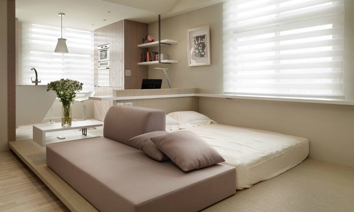 küçük yatak odası tasarımı yer yatağı modern lüks